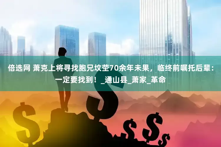 倍选网 萧克上将寻找胞兄坟茔70余年未果，临终前嘱托后辈：一定要找到！_通山县_萧家_革命