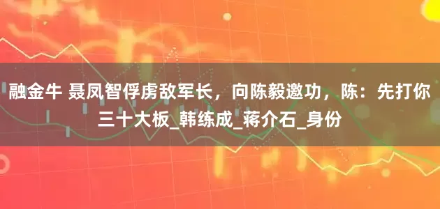 融金牛 聂凤智俘虏敌军长，向陈毅邀功，陈：先打你三十大板_韩练成_蒋介石_身份